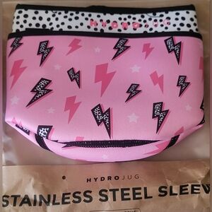 Brand New HydroJug Pink Bolt Stainless Steel Sleeve